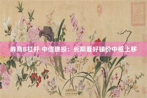 券商B杠杆 中信建投：长期看好锑价中枢上移