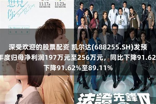 深受欢迎的股票配资 凯尔达(688255.SH)发预减，预计半年度归母净利润197万元至256万元，同比下降91.62%至89.11%
