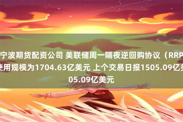 宁波期货配资公司 美联储周一隔夜逆回购协议(RRP)使用规模为1704.63亿美元 上个交易日报1505.09亿美元