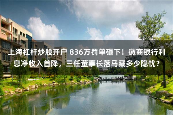 上海杠杆炒股开户 836万罚单砸下！徽商银行利息净收入首降，三任董事长落马藏多少隐忧？